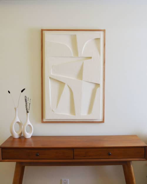 02 Plaster Relief | Wall Sculpture in Wall Hangings by Joseph Laegend. Item composed of oak wood compatible with minimalism and mid century modern style