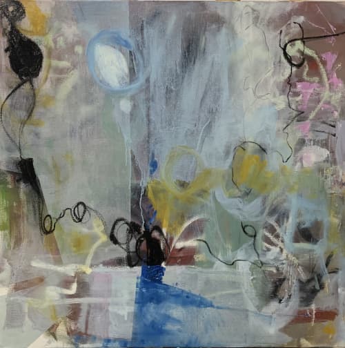 Long Road Ahead | Oil And Acrylic Painting in Paintings by Connie Rigdon. Item composed of canvas and synthetic