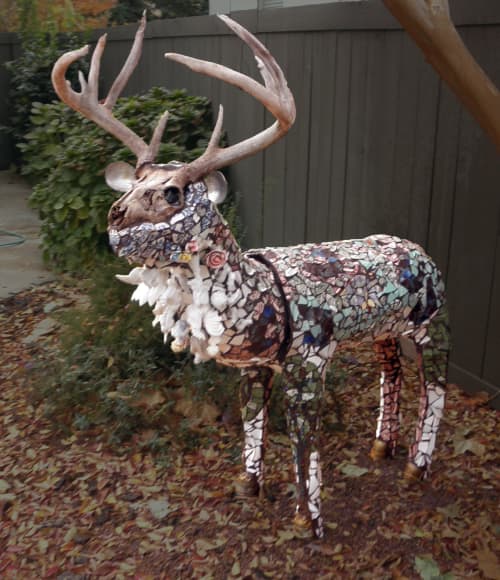 Gallimaufry Stagg | Public Sculptures by Kerri Warner. Item made of wood