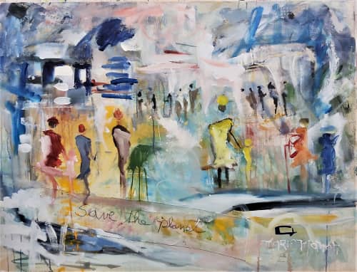 Are We Scare? | Oil And Acrylic Painting in Paintings by Marie Manon Art. Item made of canvas