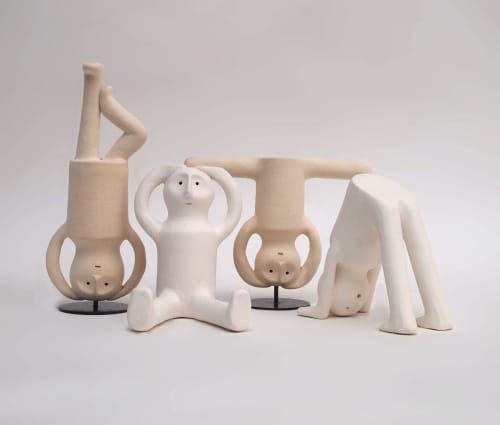 Keep Trying Series | Sculptures by Aman Khanna (Claymen)ˇ | Claymen in New Delhi. Item composed of stoneware