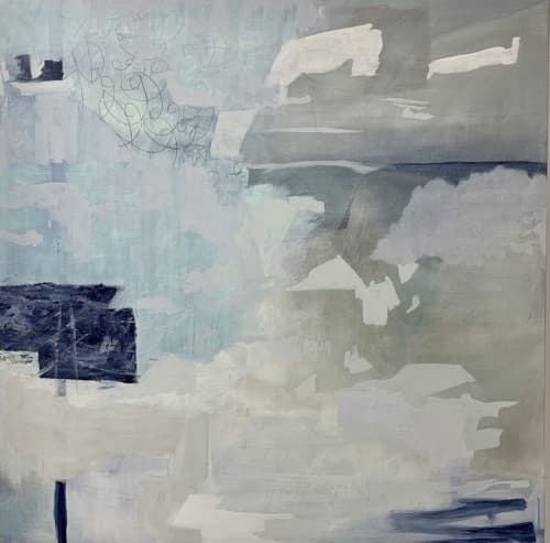 nebulous waters | Oil And Acrylic Painting in Paintings by Juanita Bellavance. Item composed of canvas & synthetic