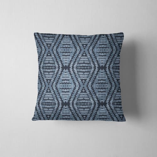 DIAMOND WAVE - DENIM | Pillow in Pillows by Sara Touijer. Item composed of cotton