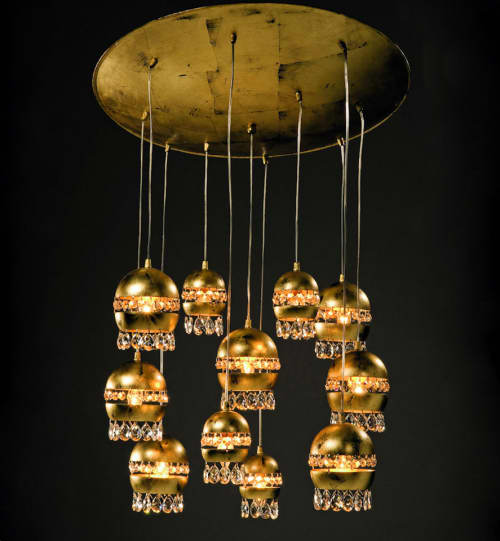 "Pharaoh 11" | Chandeliers by F+M FOS - Anna Maria Fragiskos Bitros. Item composed of metal and glass