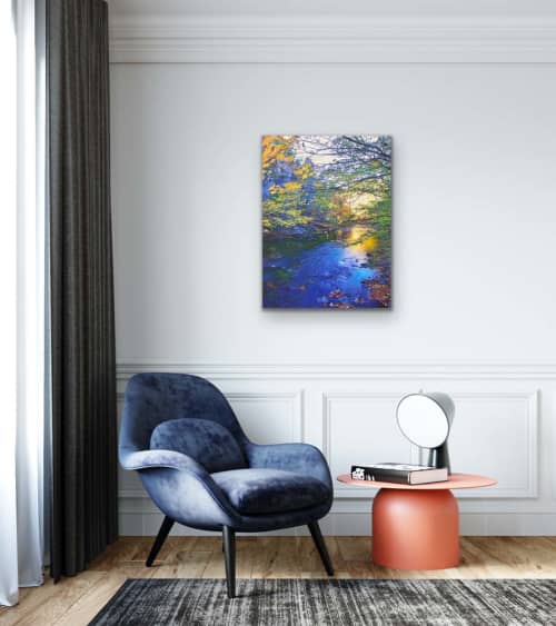 Peaceful Waters Painting on Gallery Wrap Canvas | Mixed Media by Strokes by Red - Red (Linda Harrison). Item composed of canvas and synthetic