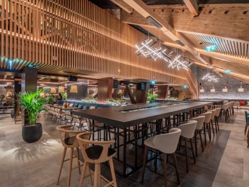 Infinity chandelier | Chandeliers by Next Level Lighting | Hotel Grand Kopaonik in Kopaonik. Item composed of oak wood