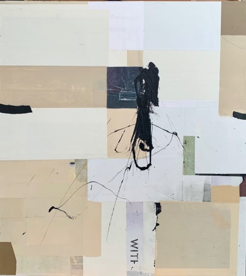 wabi-sabi # 48   50x45" | Oil And Acrylic Painting in Paintings by silvia poloto. Item composed of canvas & synthetic