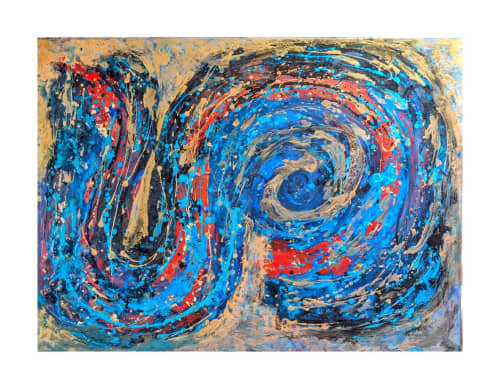 Ouroboros | Oil And Acrylic Painting in Paintings by Soulscape Fine Art + Design by Lauren Dickinson. Item made of canvas