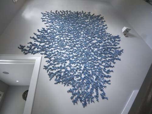 Blue Coral Escape | Wall Sculpture in Wall Hangings by Carson Fox Studio