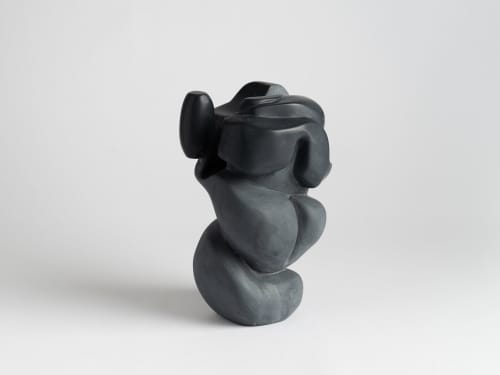 Hold You On My Shoulders | Abstract Figurative Sculpture | Sculptures by Art Larger Than Me by Daren Todd. Item composed of stone in contemporary or modern style