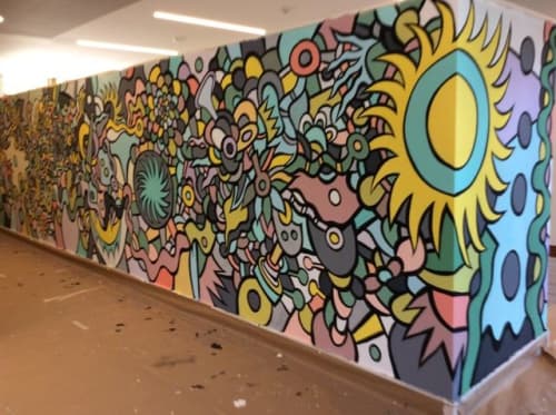 Sun Mural | Murals by Tom Cramer. Item composed of synthetic