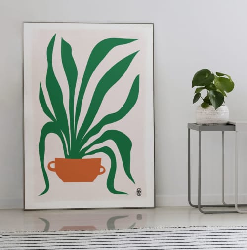 Still Life: Snake Plant - Fine Art Print | Prints by Kirsten Ulve. Item made of paper works with boho & minimalism style
