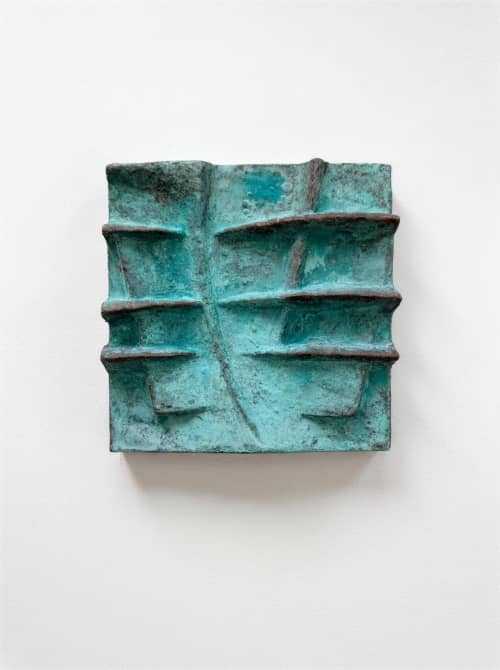 Strata in Verdigris | Wall Sculpture in Wall Hangings by Boldstone. Item compatible with contemporary and coastal style