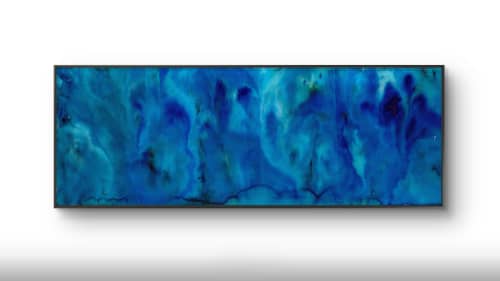 Blue waves | Prints by Ariana Berman Studio. Item made of paper works with contemporary & eclectic & maximalism style