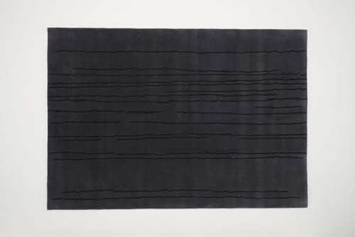 Woodlines, grey | Area Rug in Rugs by Naja Utzon Popov. Item made of wool