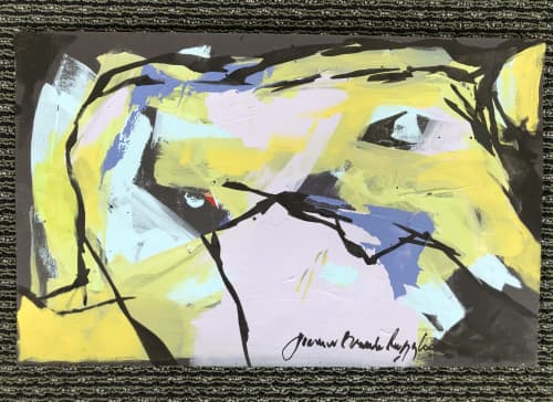 Celestial Body | Oil And Acrylic Painting in Paintings by Joanne Beaule Ruggles. Item composed of paper & synthetic compatible with contemporary and modern style