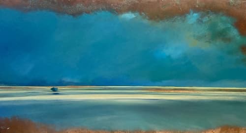 Evening Light | Mixed Media in Paintings by Copper Inc | Marrinan Gallery in Wellfleet. Item composed of copper in contemporary or coastal style