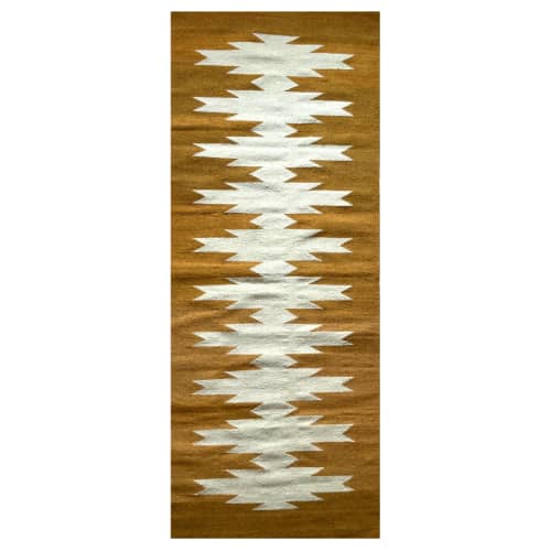 Ochre Runner Rug | Rugs by Selva Studio. Item made of fabric