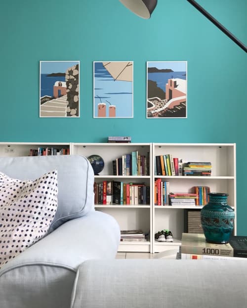Santorini | Prints by Nadine Thaslim. Item composed of paper