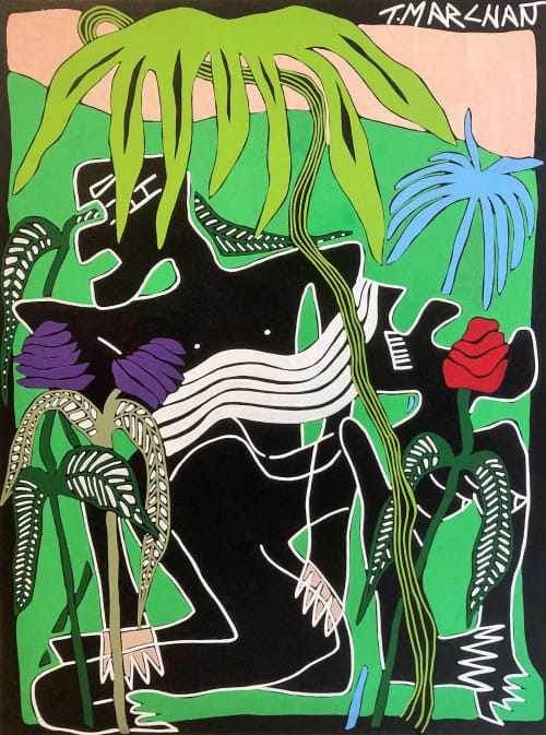 Agapo I | Oil And Acrylic Painting in Paintings by THEODOSIA MARCHANT. Item made of canvas with synthetic