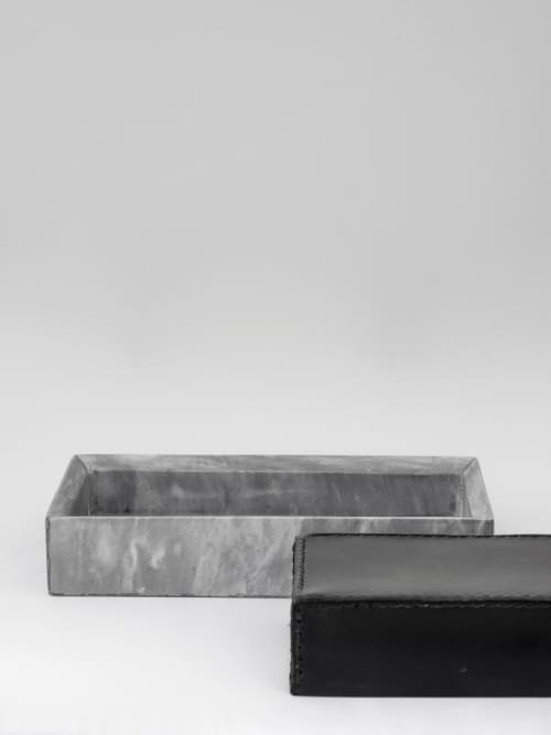 Luoghi Relazionali - medio | Storage Bin in Storage by gumdesign. Item made of marble & leather compatible with contemporary style