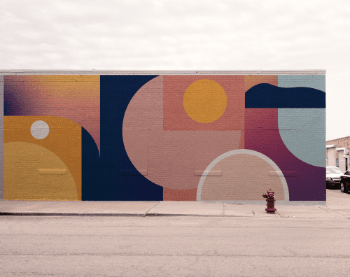 Sunrise | Street Murals by Blaise Danio. Item made of synthetic