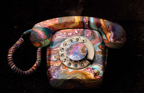 Rotary Velvet | Prints by Kirby Plessas Fine Art | The Gallery at el Pedregal in Scottsdale. Item composed of canvas