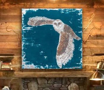 See Me - sold inquire about a similar work of art | Oil And Acrylic Painting in Paintings by L Rowland Contemporary Art. Item composed of wood and synthetic