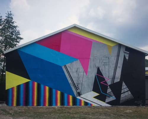 GALERIA DYSTANS | Street Murals by LAMKAT. Item made of synthetic