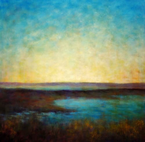Looking towards Limantour | Oil And Acrylic Painting in Paintings by Victoria Veedell. Item composed of canvas and synthetic