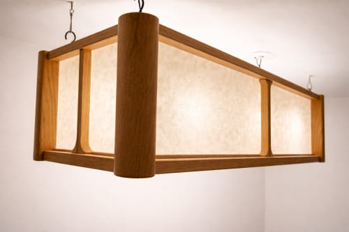 Kitchen or Dining Room Washi Paper Hanging Lamp | Lamps by Witrock Carpentry