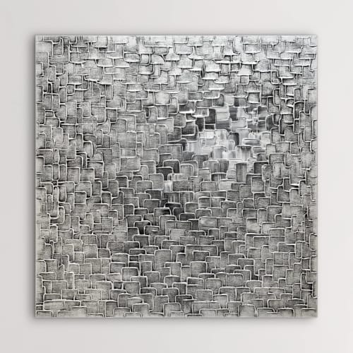 Titanium (SOLD) | Oil And Acrylic Painting in Paintings by Alessia Lu. Item made of canvas works with minimalism & contemporary style