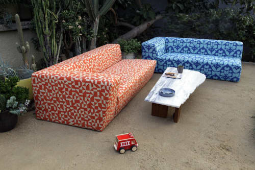 Caroline Outdoor Sofa | Couch in Couches & Sofas by ARTLESS | Los Angeles in Los Angeles. Item composed of wood & fabric