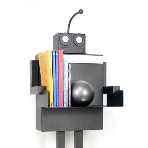 ROBOOk MARBLE | Sculptures by MELA. Item made of metal & marble compatible with contemporary and industrial style