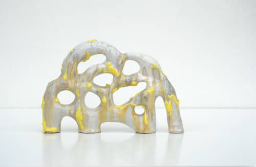 Elephant Sculpture 002 | Sculptures by niho Ceramics. Item composed of stoneware compatible with contemporary and coastal style