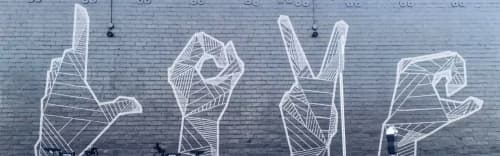 Love | Street Murals by Allison Kunath | The Brixton in Santa Monica. Item made of synthetic