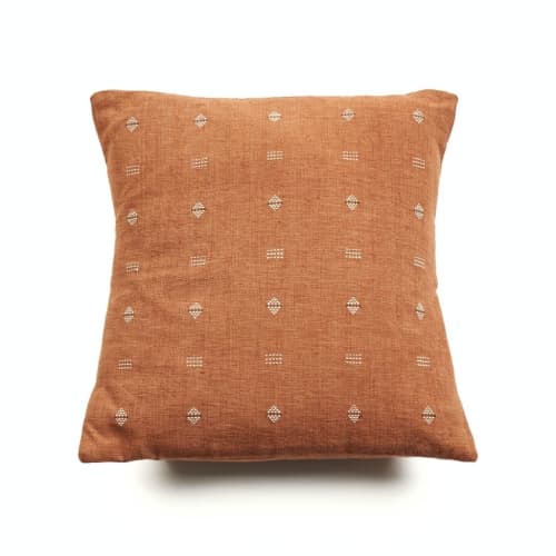 Nira Brown Pillow | Pillows by Studio Variously. Item composed of cotton