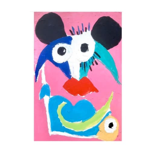 Lulu Bella is Mickey Mouse on another timeline. | Oil And Acrylic Painting in Paintings by Lulu Bella Art. Item made of canvas