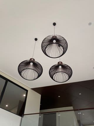 BLACK WOODEN CEILING LAMP Liset 300 | Pendants by ANEKOdesign. Item composed of wood