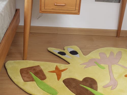 Sparkling Tweeting | Small Rug in Rugs by Tuft Love Studio. Item made of cotton with fiber