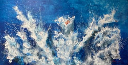 Colony West Clubhouse "White Coral" landmark painting | Paintings by Katherine Larson | Colony West Golf Club in Tamarac
