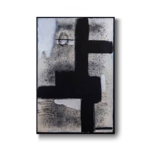 Contradiction - Original mixed-media abstract | Mixed Media in Paintings by J. Kent Martin. Item composed of canvas compatible with mid century modern and contemporary style