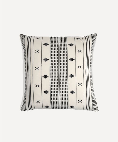 Emiliano Handwoven Cushion Cover (Ivory) | Pillows by Routes Interiors. Item made of cotton works with boho & eclectic & maximalism style