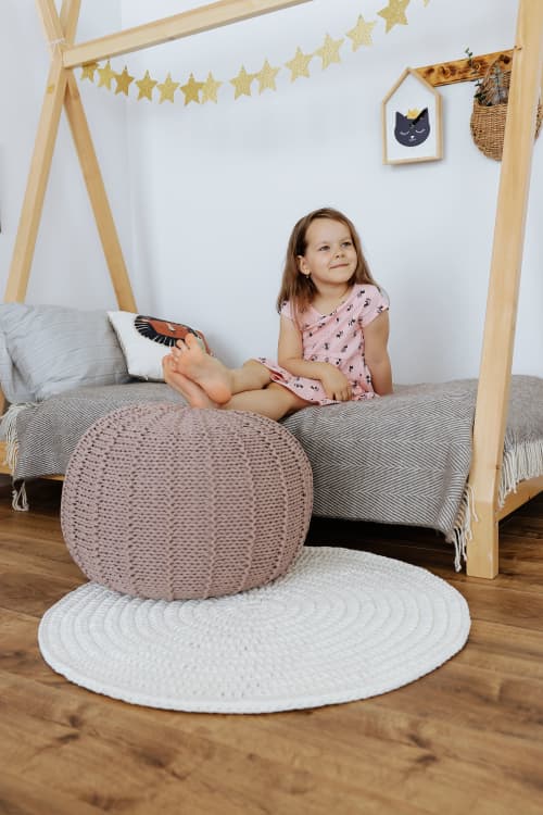 Pouf | Pillows by Chasha Home. Item made of cotton