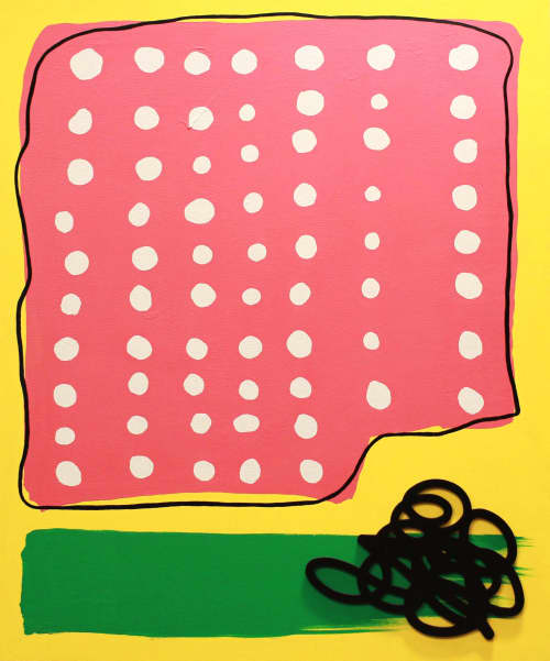 Untitled (Crowed Pleaser) | Paintings by ABDA Collective. Item made of wood works with contemporary & industrial style