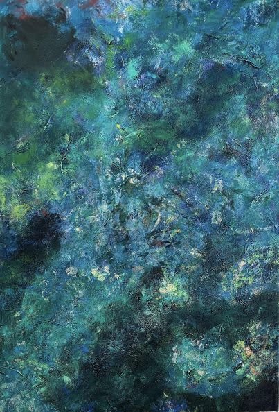 Into the Depths | Oil And Acrylic Painting in Paintings by Aida Murad. Item made of canvas works with coastal & modern style