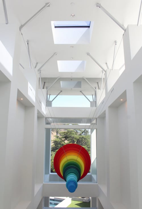 Space Rainbow | Sculptures by MJO Studios. Item made of wood with synthetic