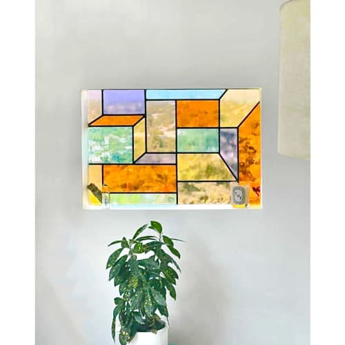 Stained Glass Window | Paneling in Wall Treatments by Debbie Bean. Item made of glass