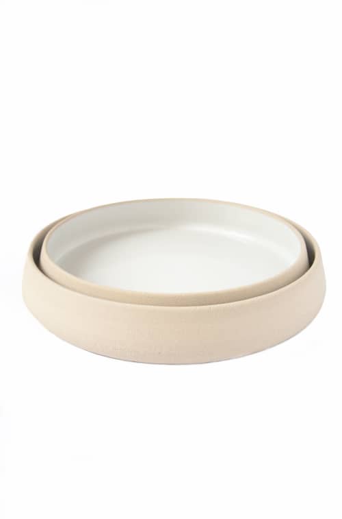 Handmade Stoneware Dinner Plates With High Sides | Dinnerware by Creating Comfort Lab. Item composed of ceramic