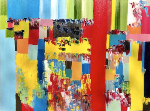 Carnival | Oil And Acrylic Painting in Paintings by Hugo Auler Jr. Art. Item composed of canvas and synthetic